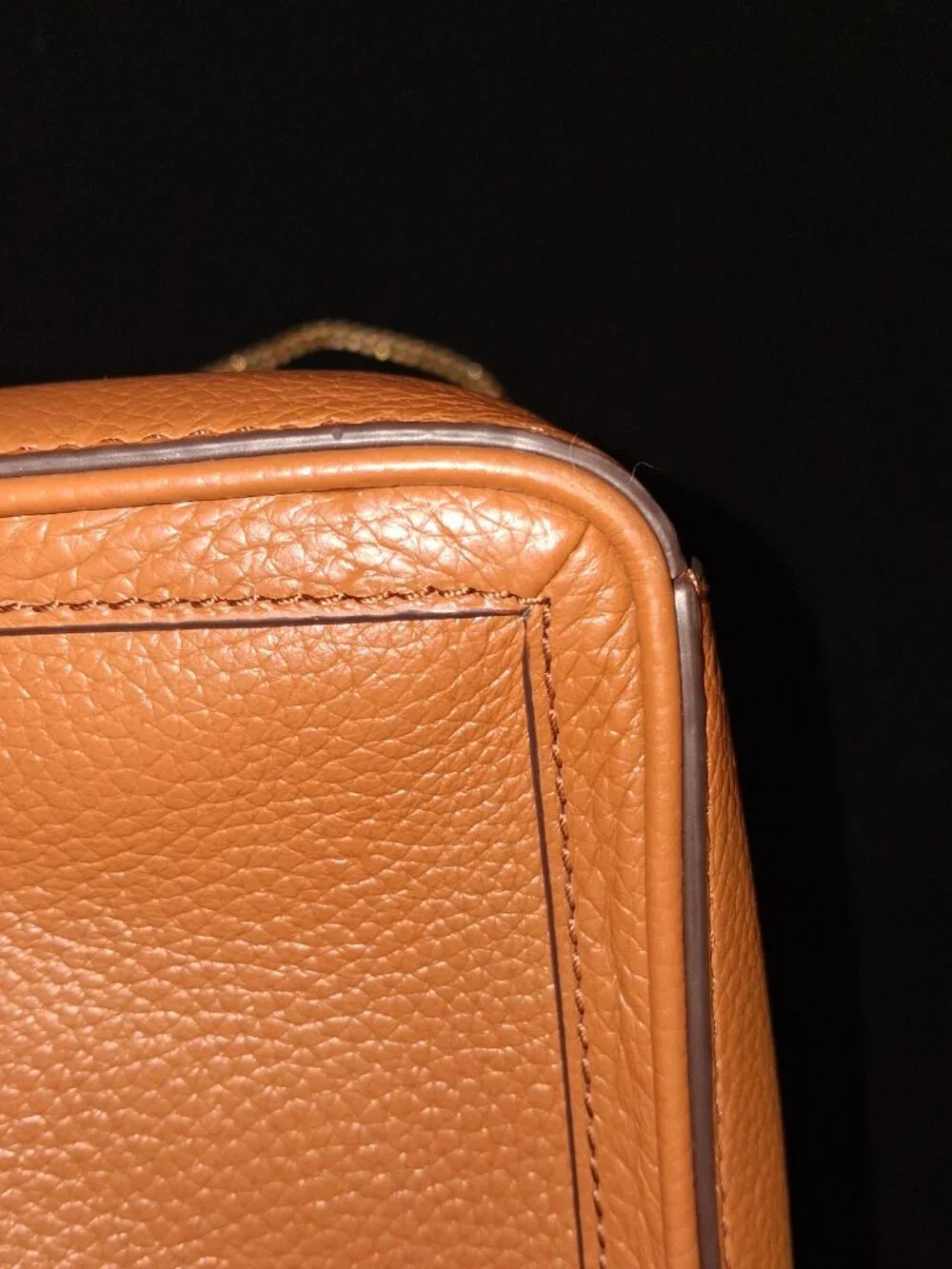 Michael Kors Berkley Legacy Large Convertible Leather Clutch Luggage Brown